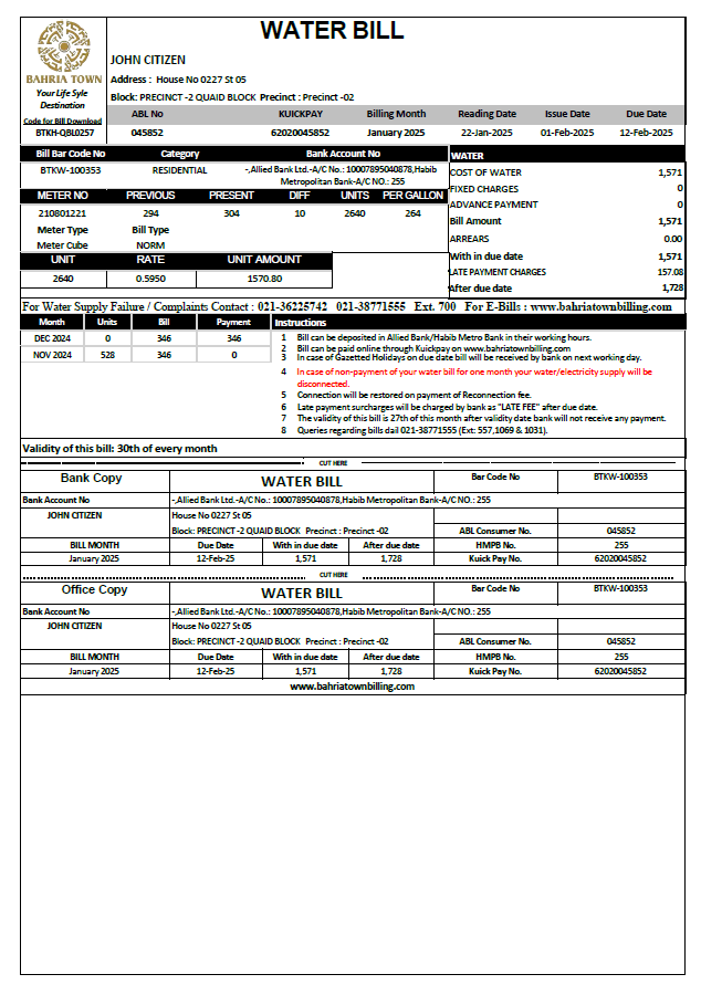  Minol USA business utility bill 